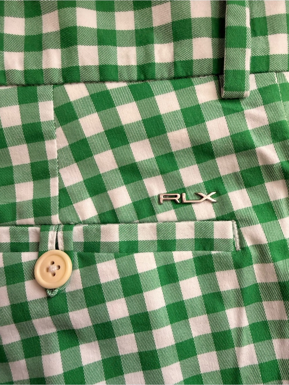RLX, Green Gingham Golf Trousers, sz 32/30 - Picture 3 of 5